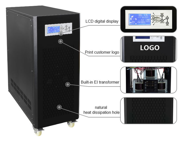 3-фазный гибридный солнечный инвертор 10 кВА-30 кВА 48 В / 96 В / 192 В без сети